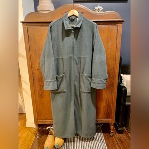 L.L. Bean Vintage Ankle-Length Coat, L-Pet, Polyester, Deep Green